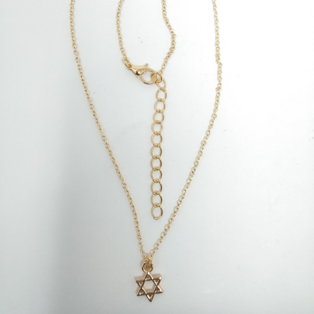 Women Gold Plated Small David Star Pendant